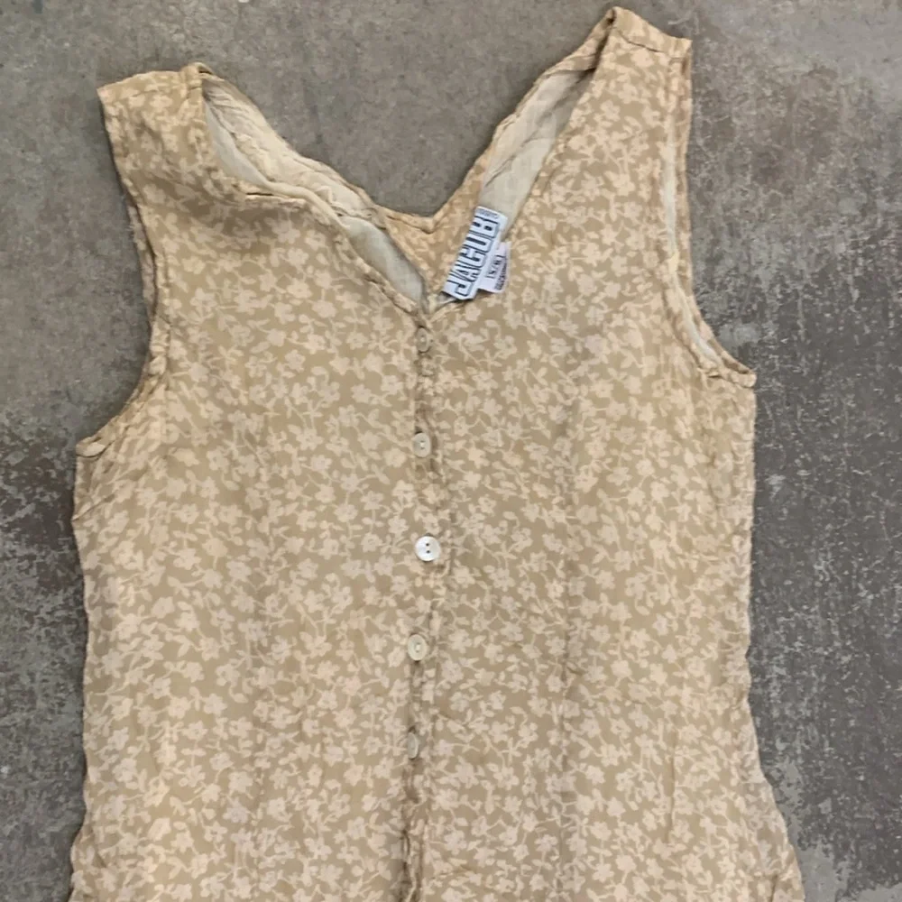 Vintage Jacob maxi Floral Button-Down Dress shell button fairy cottagecore - Picture 2 of 6